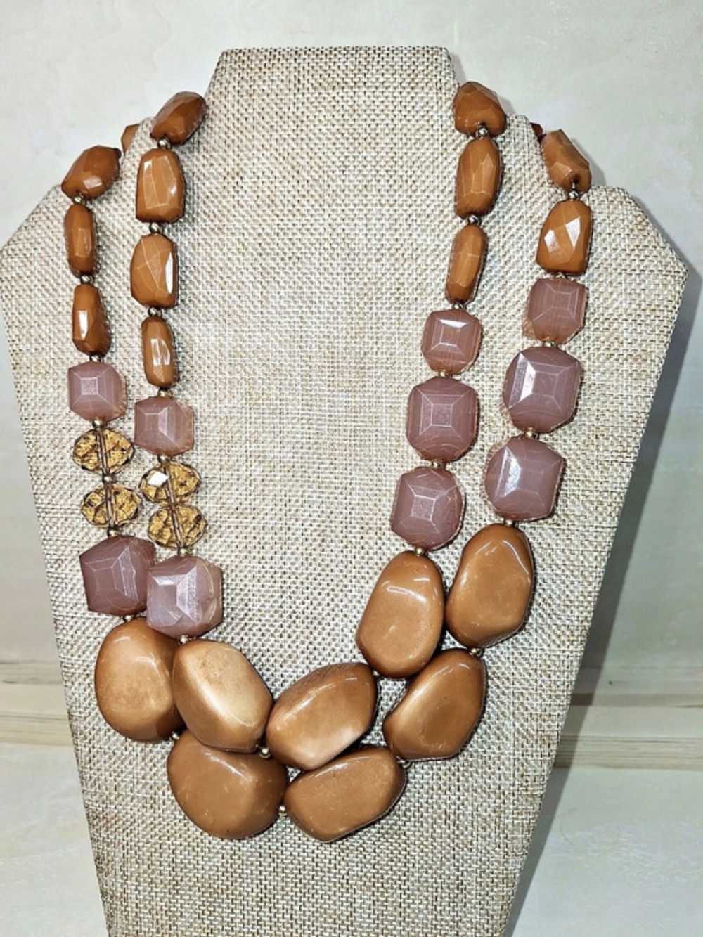 Vintage Chunky Double-strand Statement Necklace